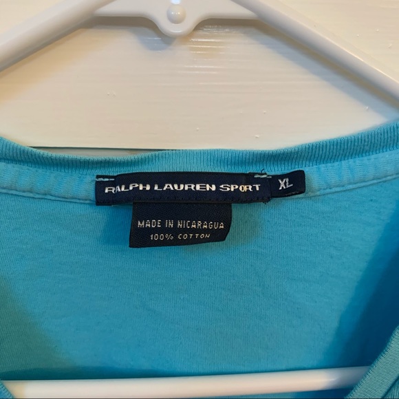 Like New XL Women’s Ralph Lauren Turquoise V Neck - Picture 7 of 7